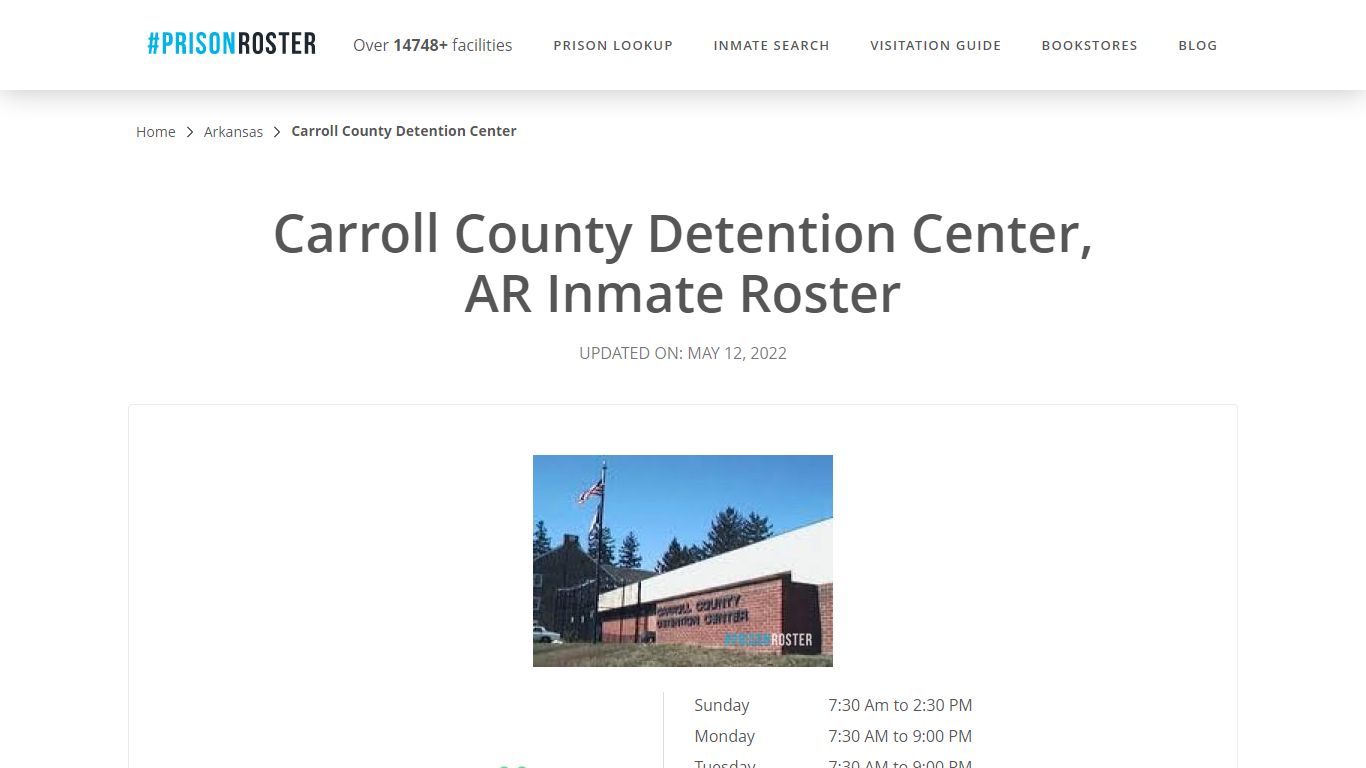 Carroll County Detention Center, AR Inmate Roster